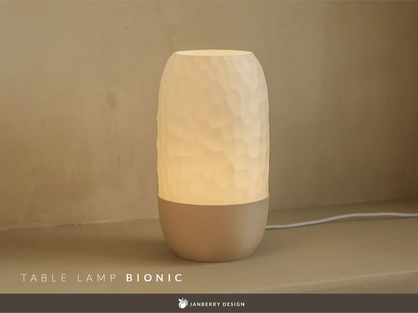 BIONIC: Home Decor Lampada da Tavolo con Superficie Organica Janberry