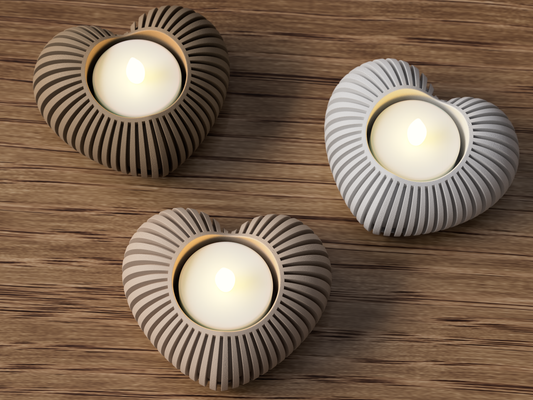 Cuore: Porta Tealight Decorativo Japandi