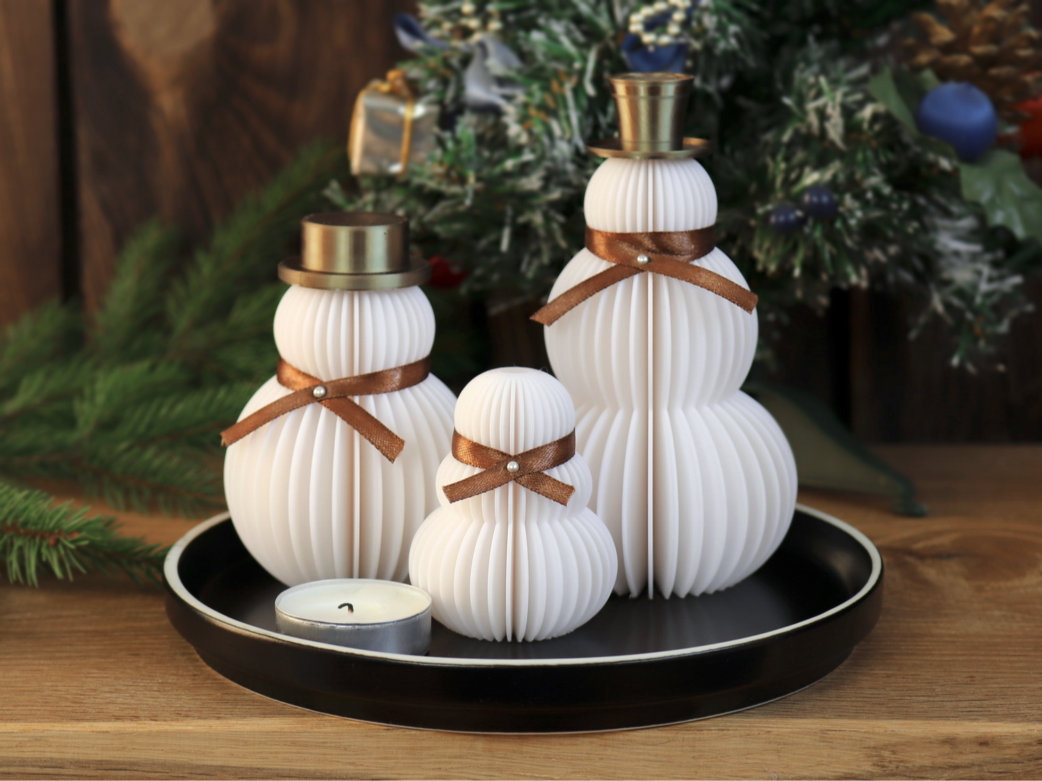 Snowfolk: Home Decor Pupazzi Neve Design Minimal in PLA