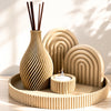 Arcadia: Vassoio Rigato Boho Home Decor in PLA: Ambientazione living Boho Hygge