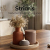 Striaris: Vassoio Rotondo Rigato 20 cm Home Decor in PLA: Ambientazione living Japandi Hygge