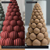 Dettaglio macro Bubbly Trees DEKO: Texture superficiale a confronto tra versione Rigata a bolle organiche e finitura Fuzzy Skin con proporzioni reali 1:1.