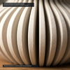 Dettaglio macro Curves Trees DEKO: Texture a costolature verticali continue e layer lines 0,20 mm in PLA opaco con invarianza proporzionale 1:1.