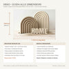 Arcadia: Coppia di Archi Decorativi Boho in PLA: Tavola tecnica quote millimetriche reali CAD