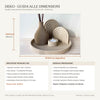Arcadia: Vaso per Fiori Secchi Boho Home Decor in PLA: Tavola tecnica quote millimetriche reali CAD