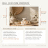Guida alle dimensioni di Spiga DEKO: altezza 90 mm, diametro sommitale 65 mm e alloggio tealight 39,5 mm.