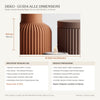 Striaris: Vassoio Rotondo Rigato 20 cm Home Decor in PLA: Tavola tecnica quote millimetriche reali CAD