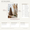 Guida alle dimensioni Wave Trees DEKO: Formato Standard 132 mm (Ø 75 mm) e Grande 174 mm (Ø 98 mm) con alloggio tealight LED e specifiche CAD.