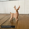 Scatto reale di produzione nel laboratorio DEKO: statua Cervo stampata in 3D con finitura opaca Japandi.