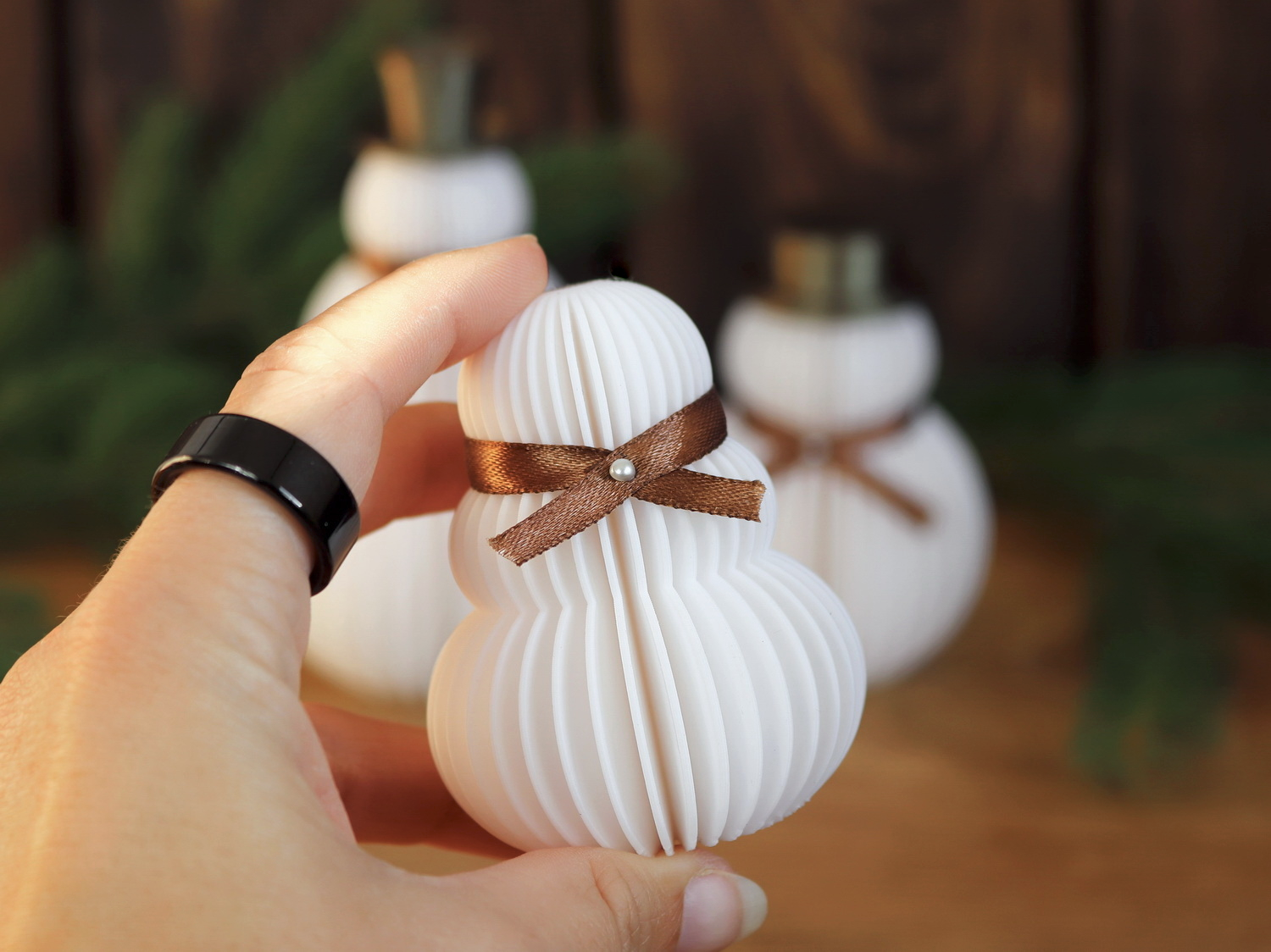 Snowfolk: Home Decor Pupazzi Neve Design Minimal in PLA