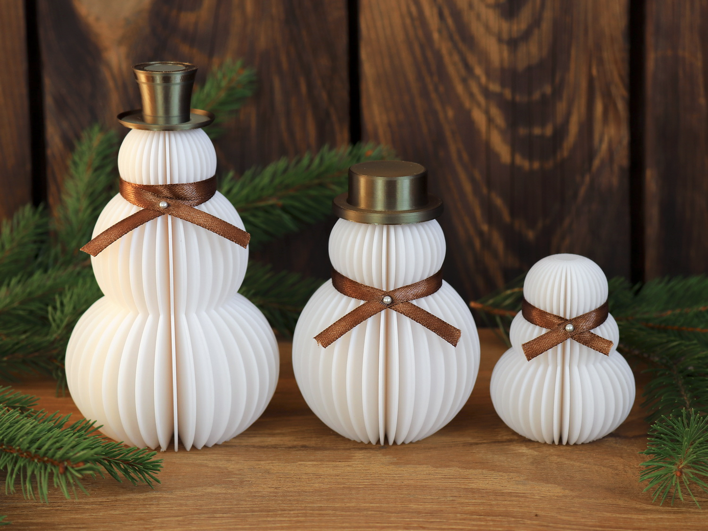 Snowfolk: Home Decor Pupazzi Neve Design Minimal in PLA