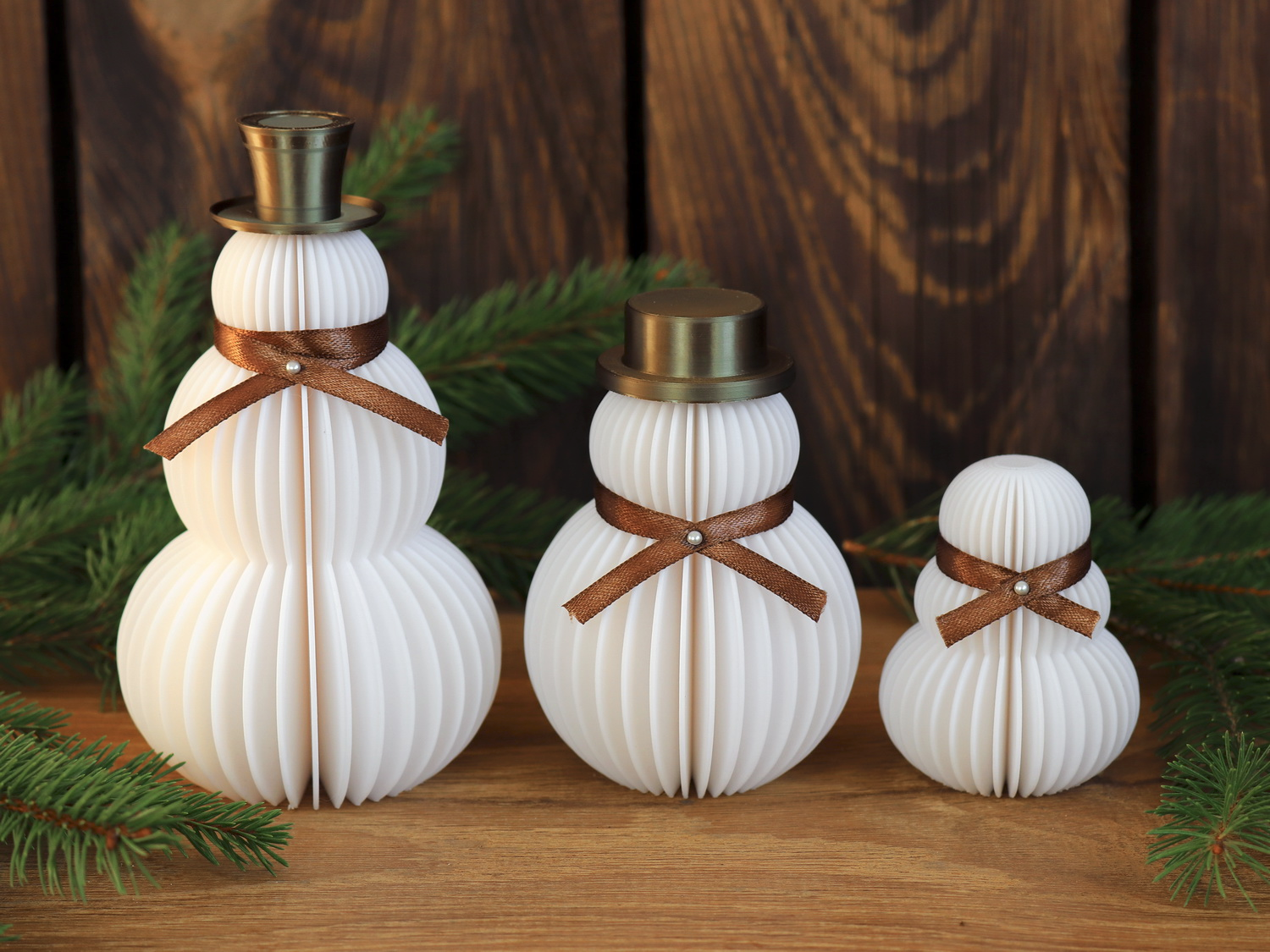 Snowfolk: Home Decor Pupazzi Neve Design Minimal in PLA