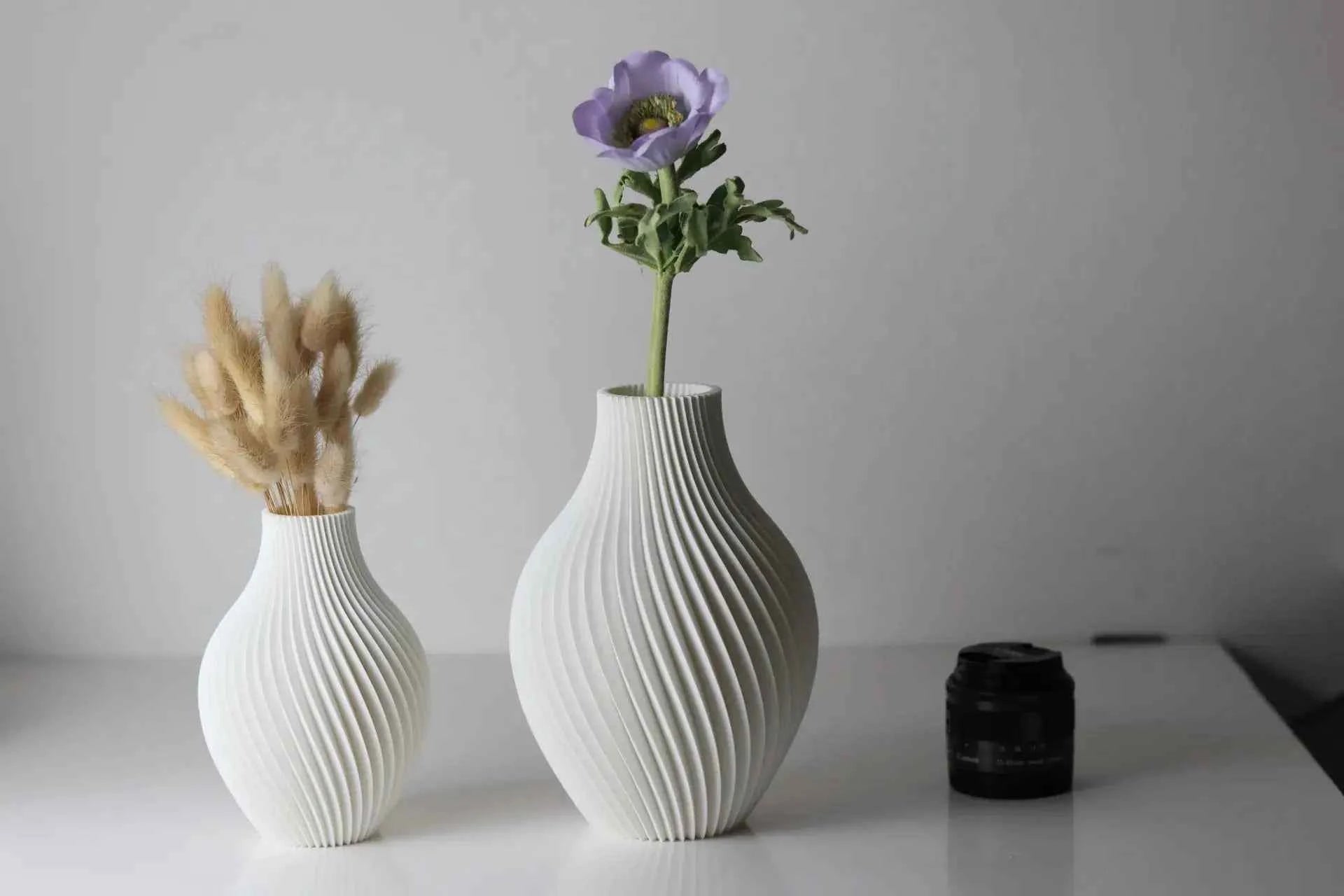FELICIA: Vaso Home Decor Botany Chic a Coste Verticali