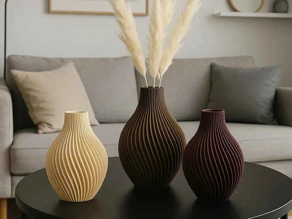 FELICIA: Vaso Home Decor Botany Chic a Coste Verticali