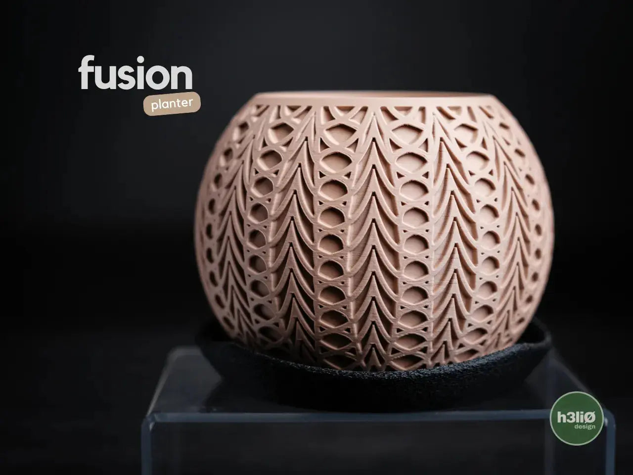 FUSION: Vaso Decorativo Sferico con Motivo Trafitto h3li0