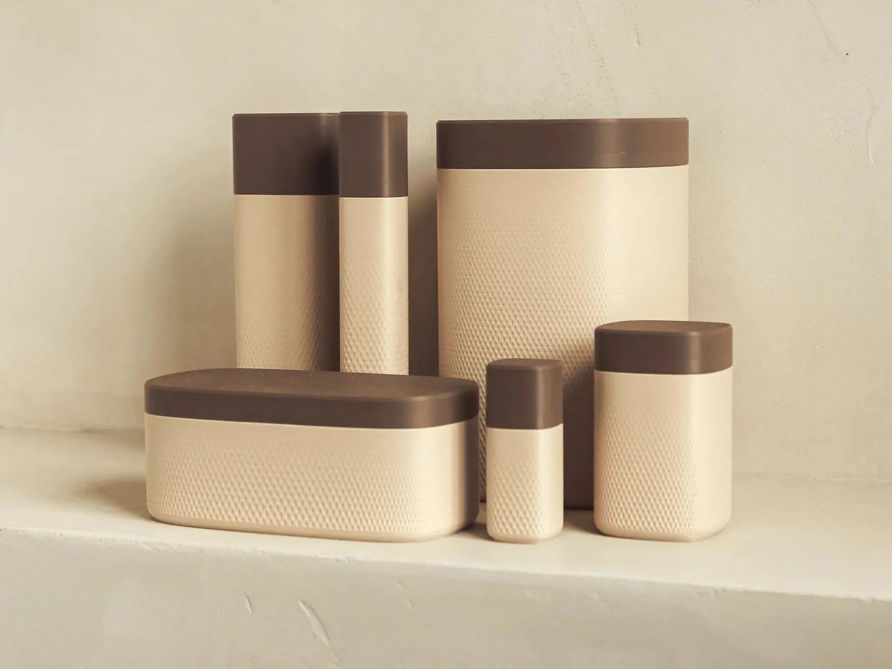 ESSENCE: Home Decor Set Contenitori Bagno Moderni in PLA Janberry