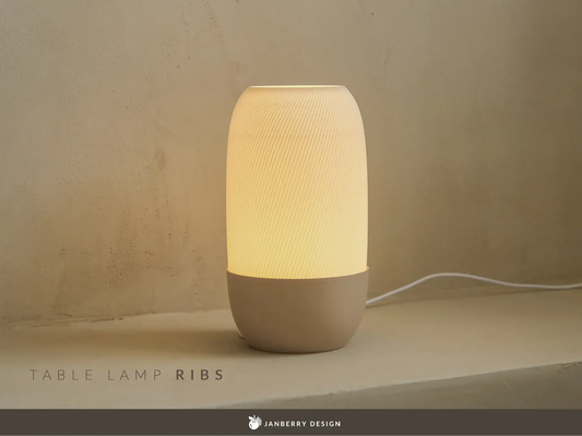 RIB: Home Decor Lampada da Tavolo con Linee Radiali Janberry