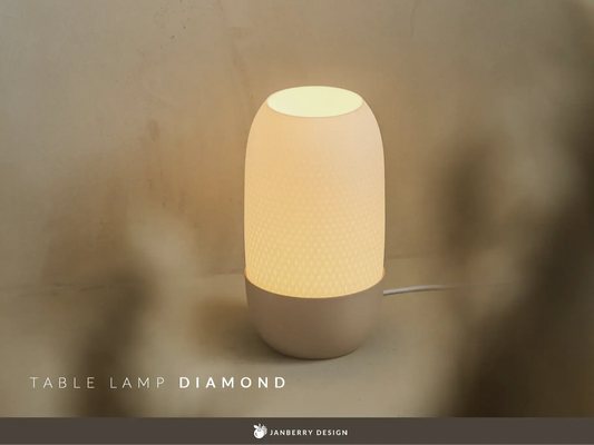 DIAMOND: Home Decor Lampada da Tavolo con Pattern Intagliato Janberry