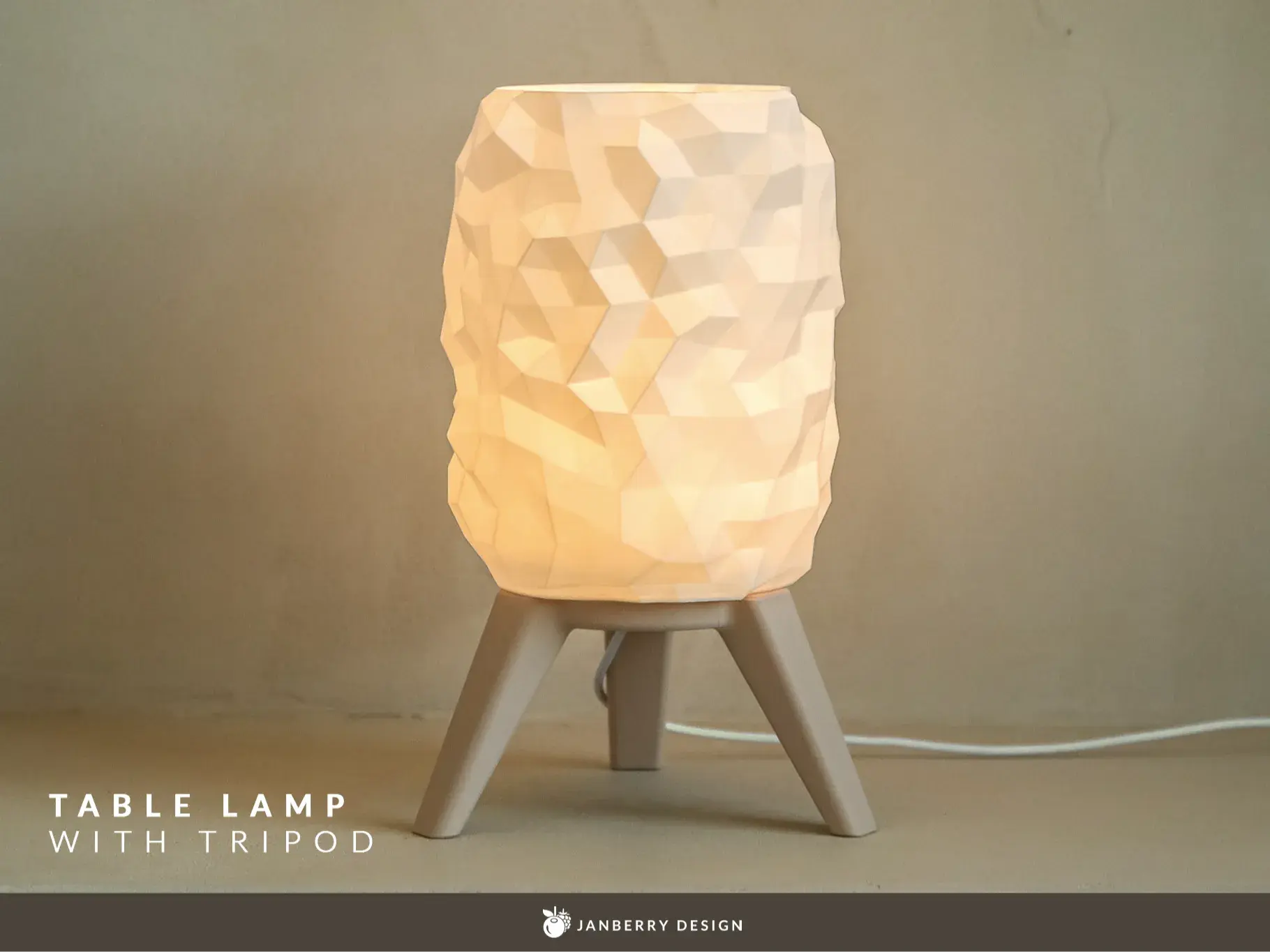 ORBIT: Home Decor Lampada da Tavolo con Paralume Geometrico Janberry