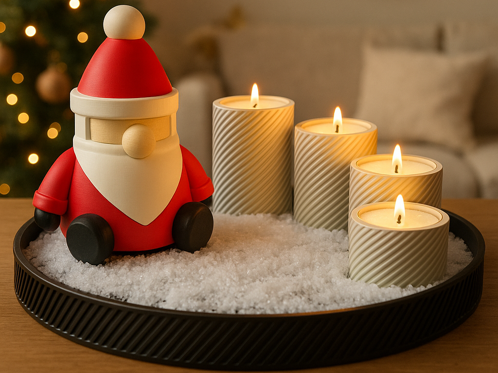 Cerchio: Home Decor Vassoio Rotondo Nero 3D