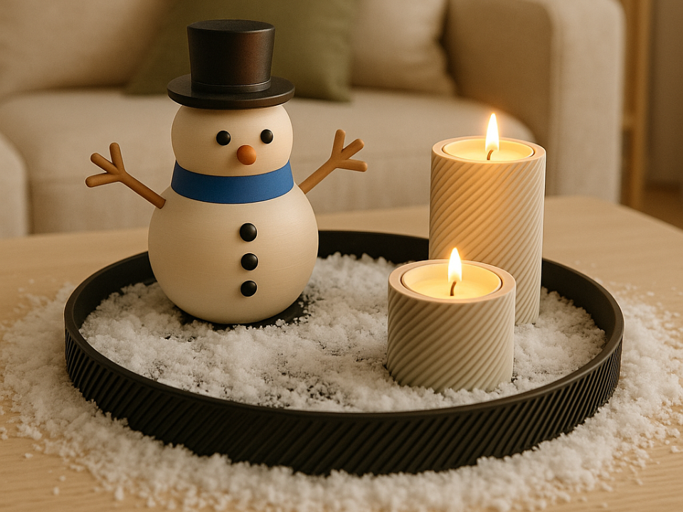 Cerchio: Home Decor Vassoio Rotondo Nero 3D