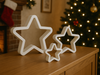 Stars: Home Decor Stelle Decorative Natalizie Minimaliste Set 3 Pezzi