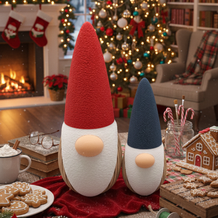 (VERSIONE NATALIZIA) Gnomo DEKO Stampa 3D Professionale: Qualità Premium