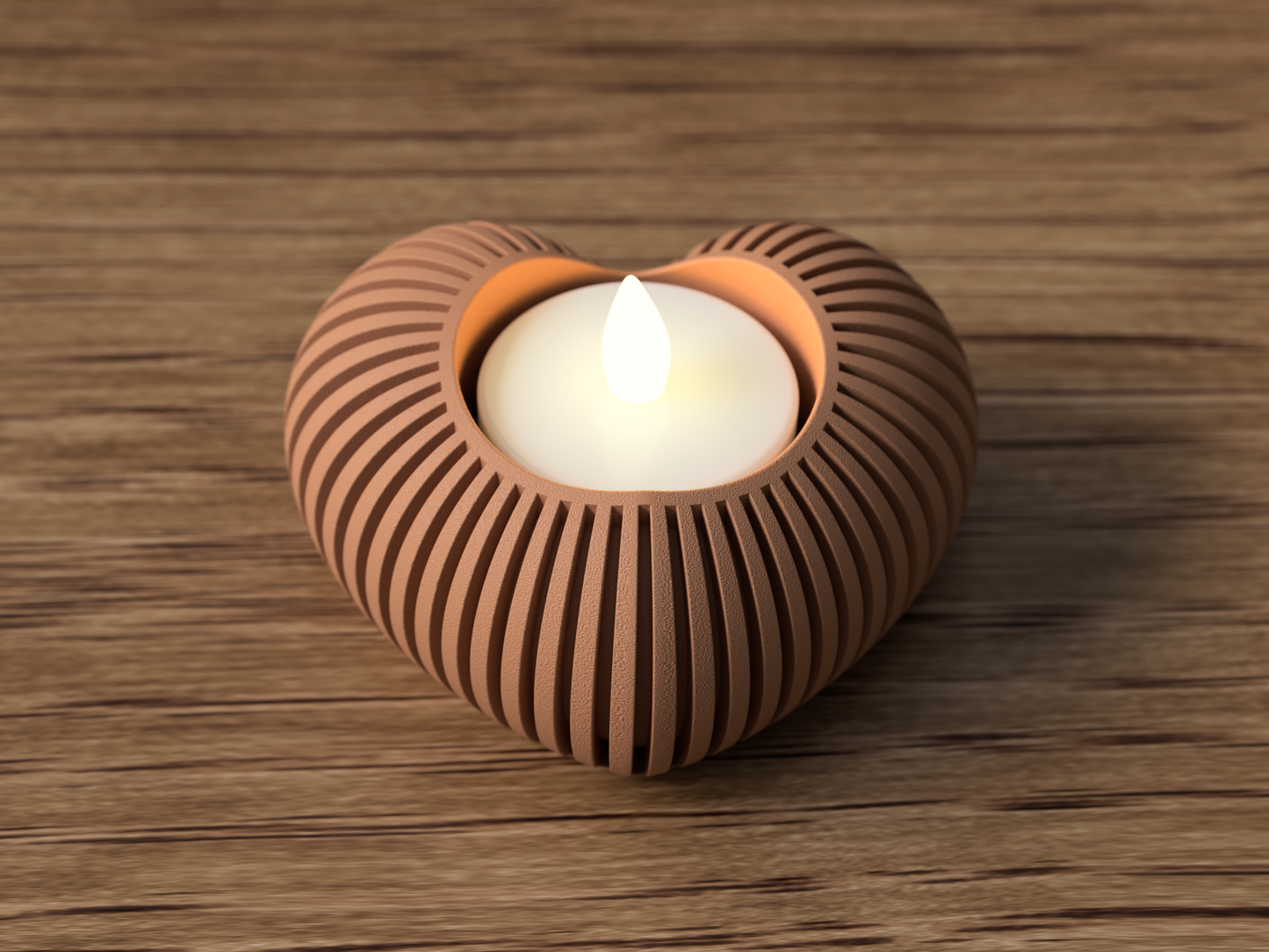 Cuore: Porta Tealight Decorativo Japandi