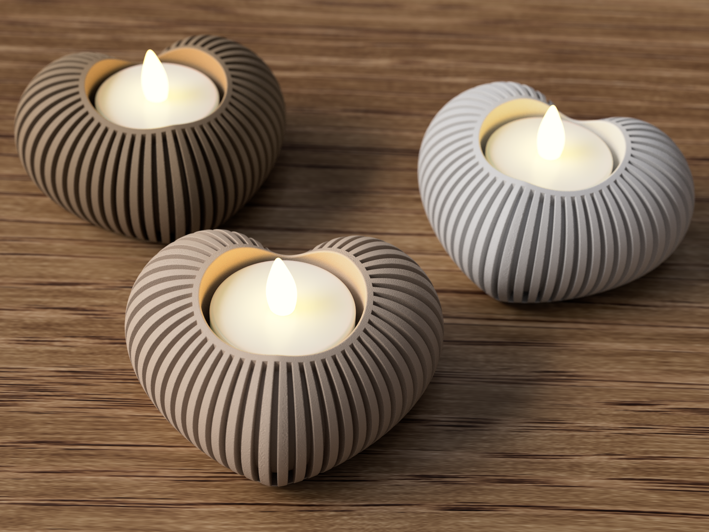 Cuore: Porta Tealight Decorativo Japandi