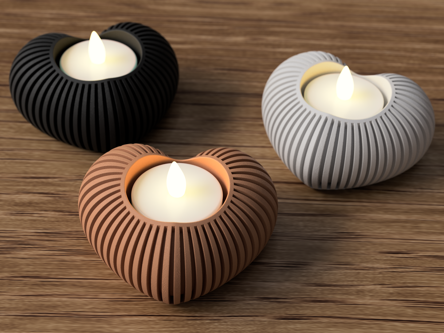 Cuore: Porta Tealight Decorativo Japandi