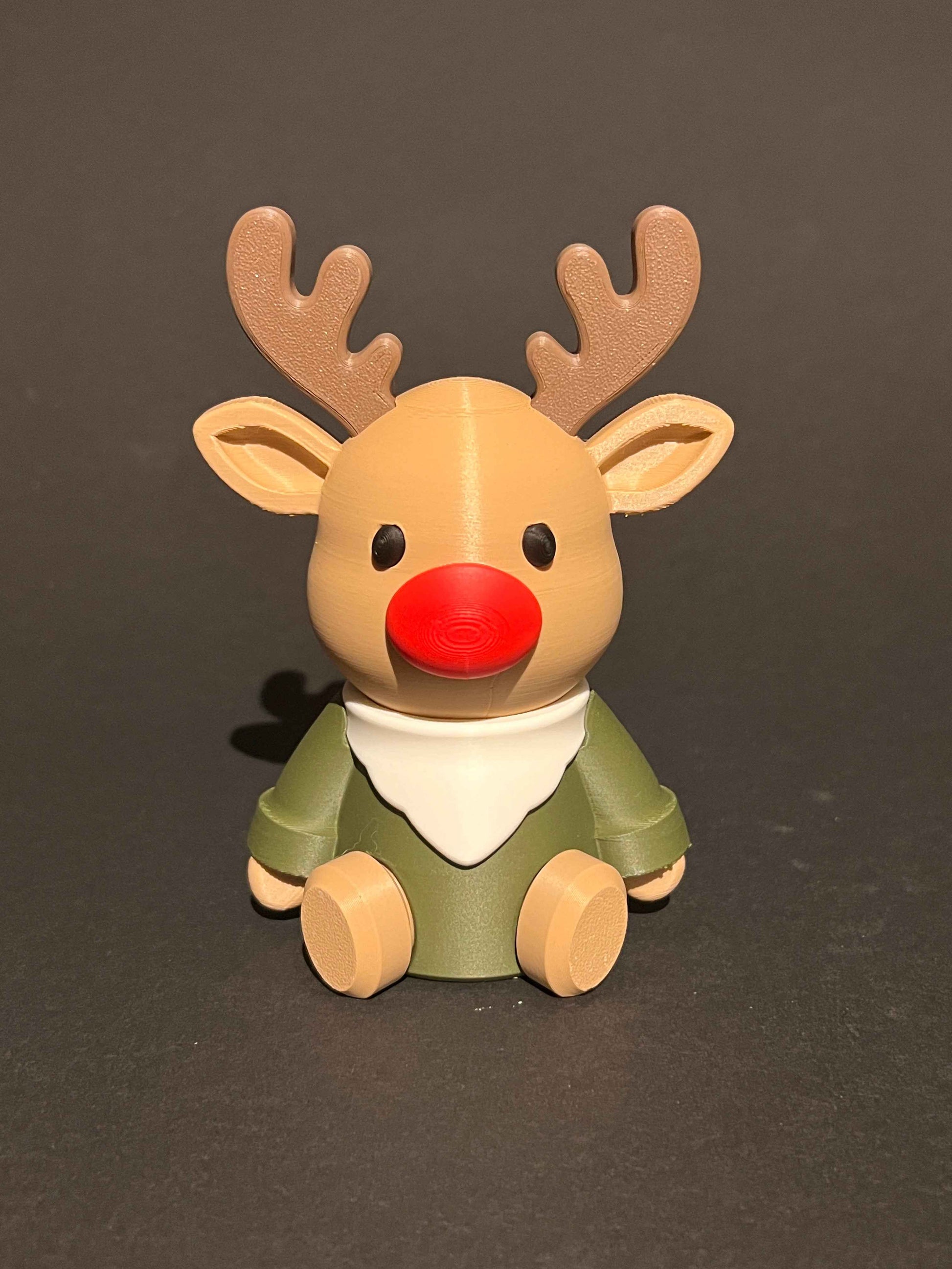 Rudolf: Home Decor Renna Natalizia Seduta 3D 13,5cm