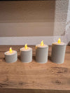 Advent: Home Decor Portacandele Avvento Set 4 Pezzi Texture Diagonale