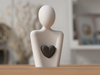 ANÌMA: Home Decor Statua Maternità con Cuore