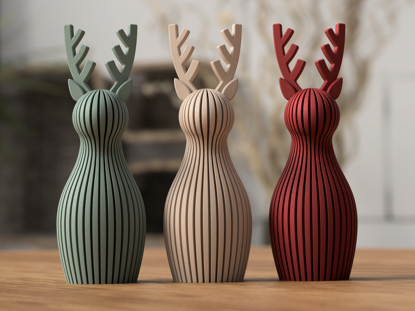 RENNA: Decorazione Natalizia Japandi in PLA