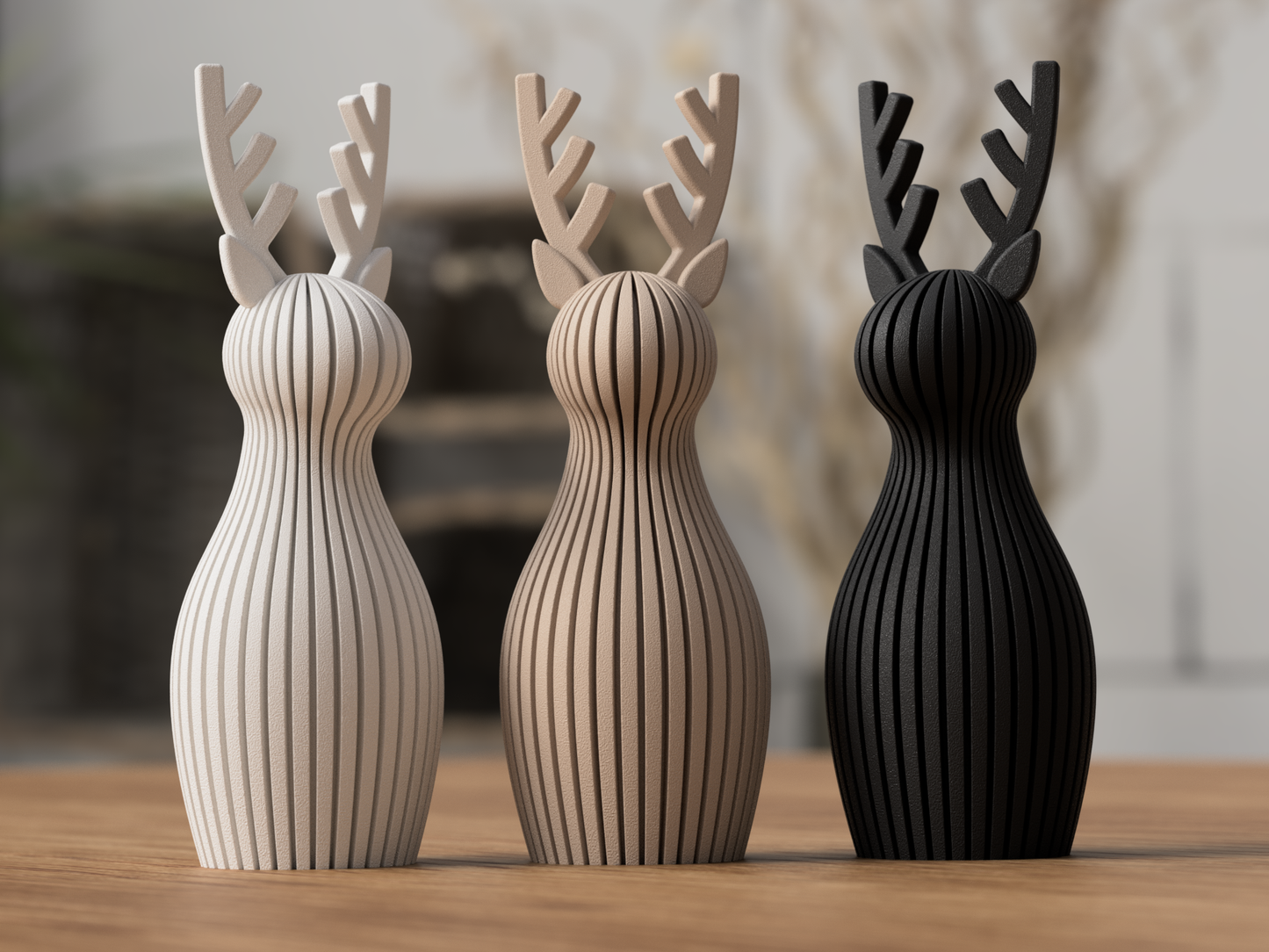 RENNA: Decorazione Natalizia Japandi in PLA