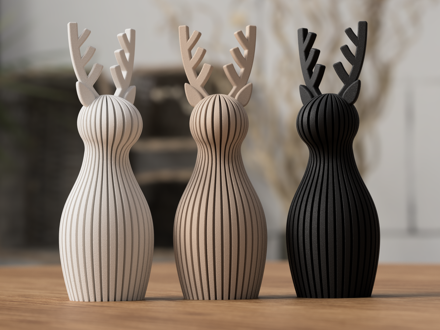 RENNA: Decorazione Natalizia Japandi in PLA