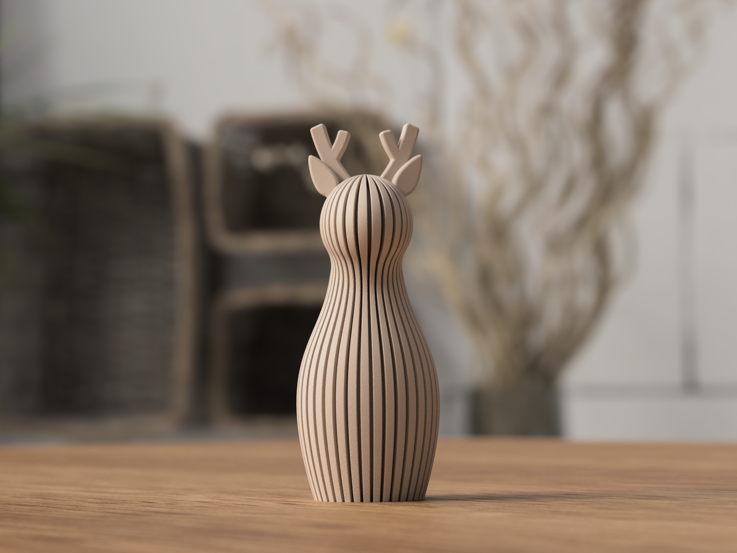 RENNA: Decorazione Natalizia Japandi in PLA