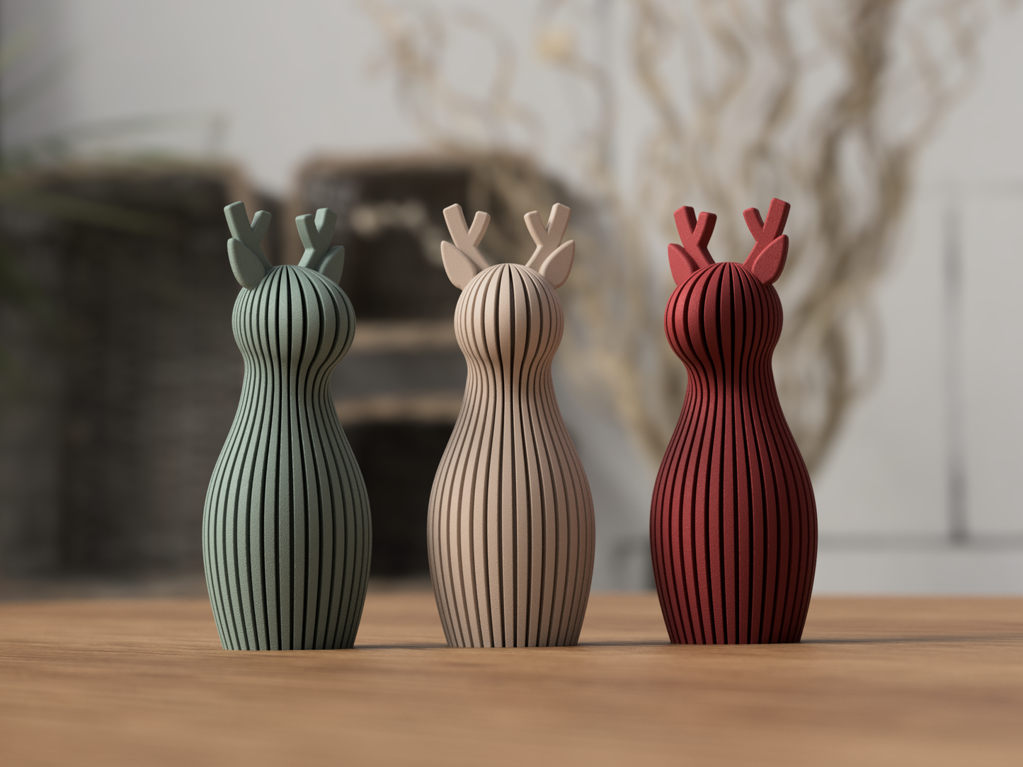 RENNA: Decorazione Natalizia Japandi in PLA