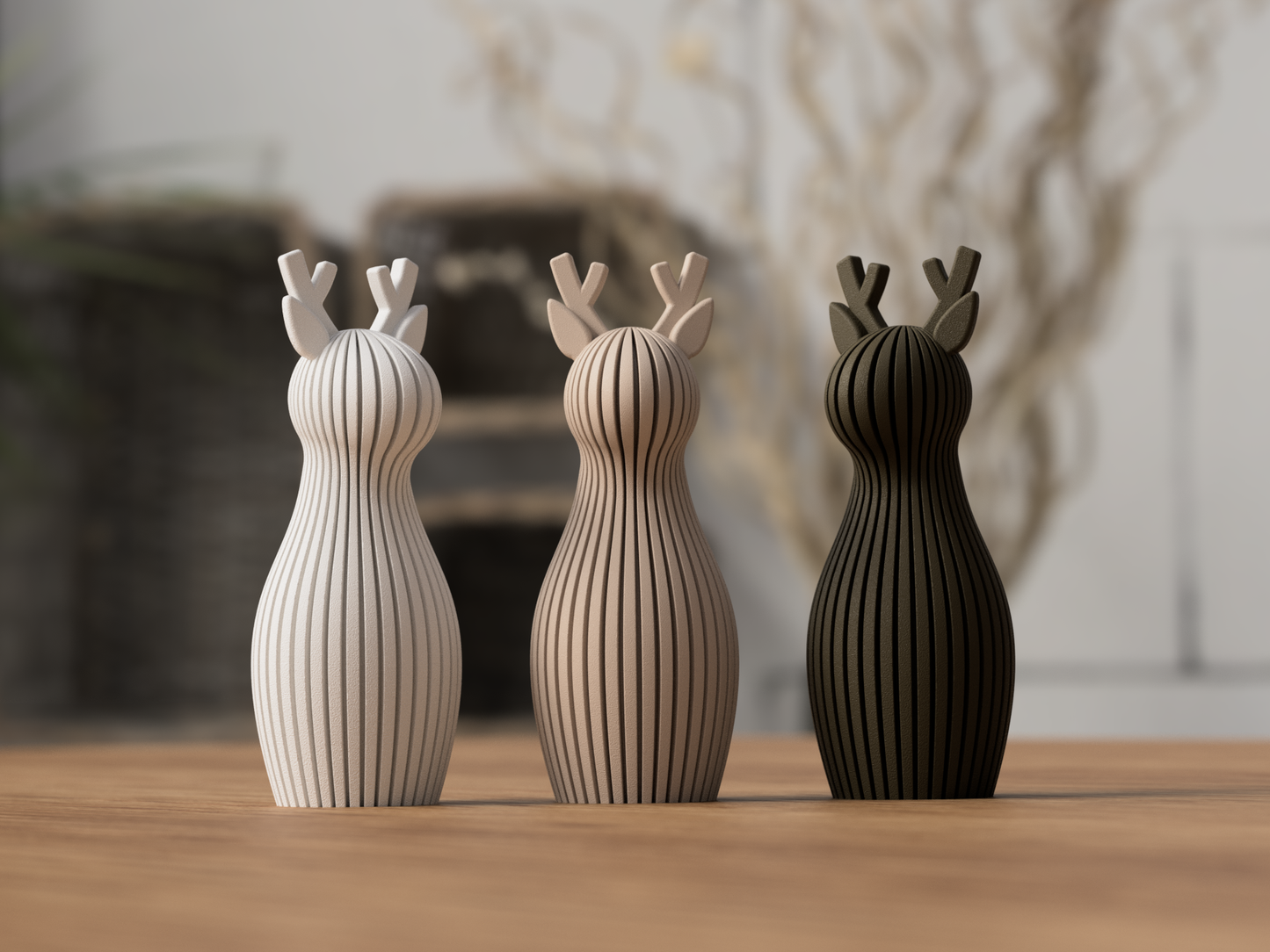 RENNA: Decorazione Natalizia Japandi in PLA