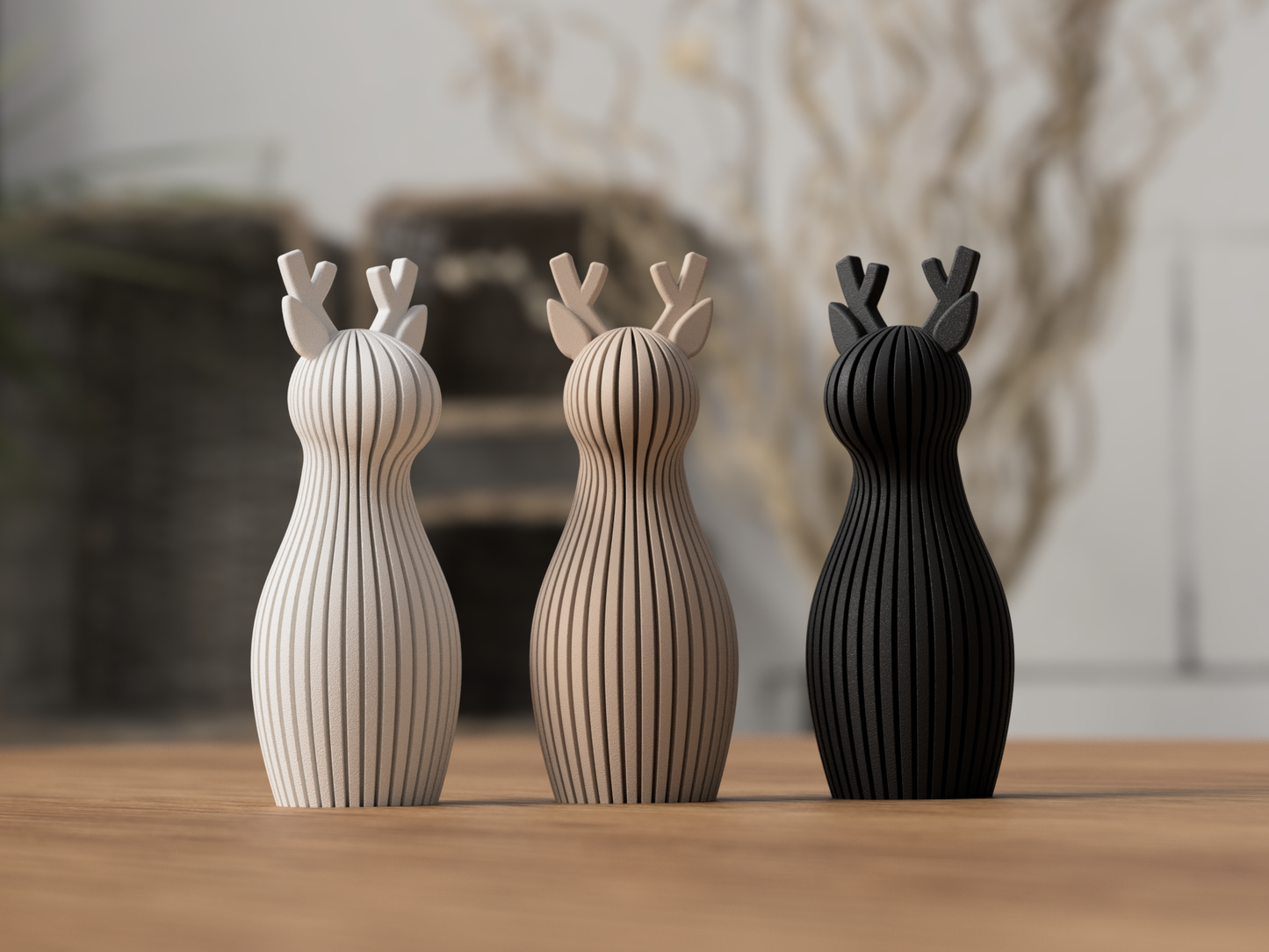 RENNA: Decorazione Natalizia Japandi in PLA