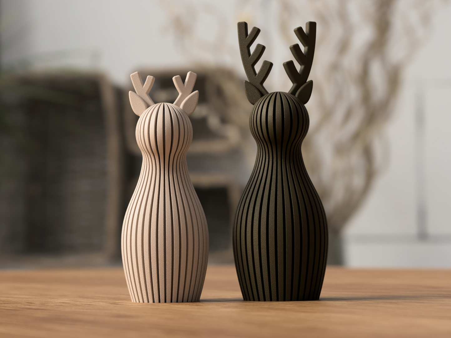 RENNA: Decorazione Natalizia Japandi in PLA