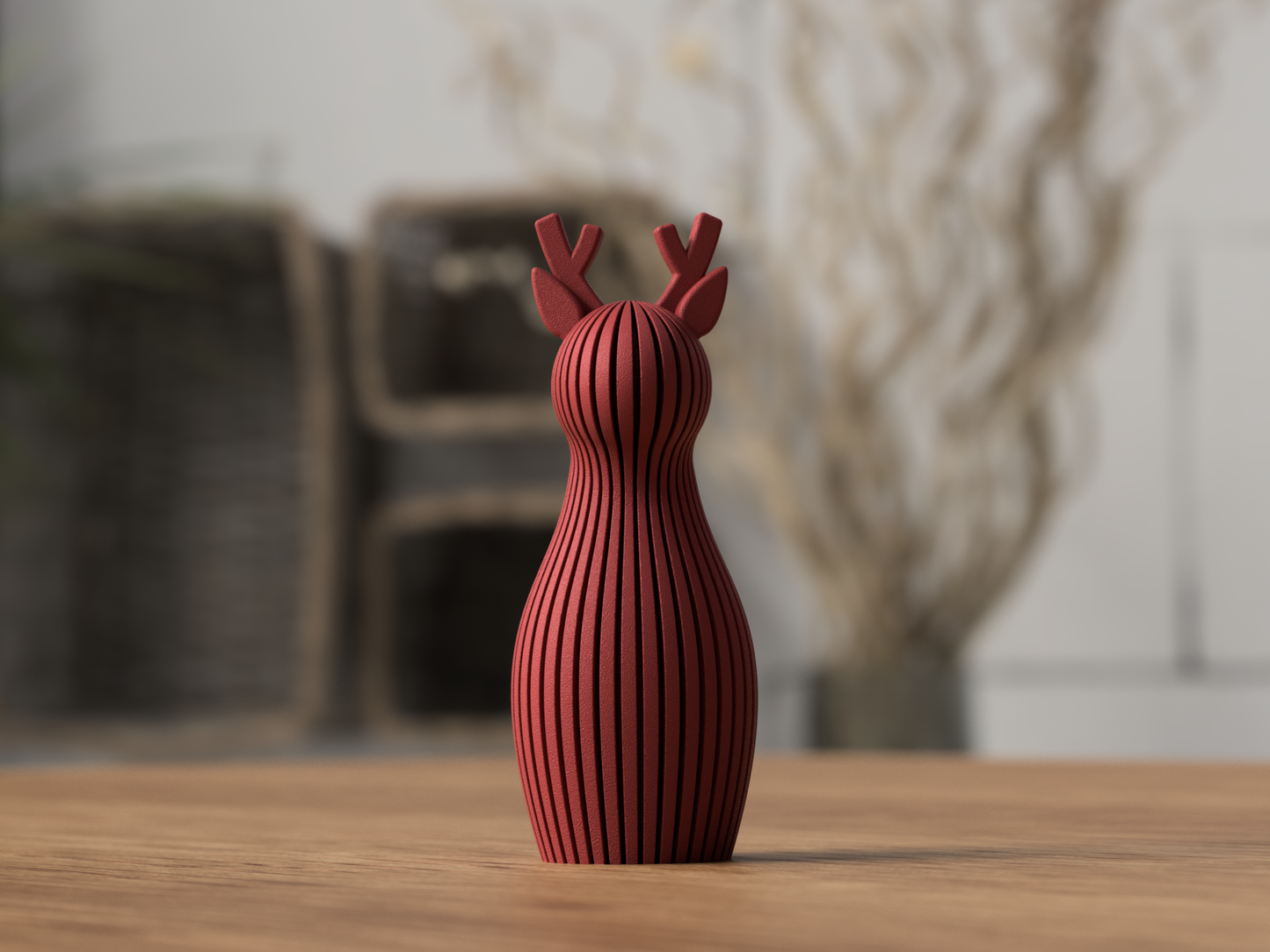 RENNA: Decorazione Natalizia Japandi in PLA