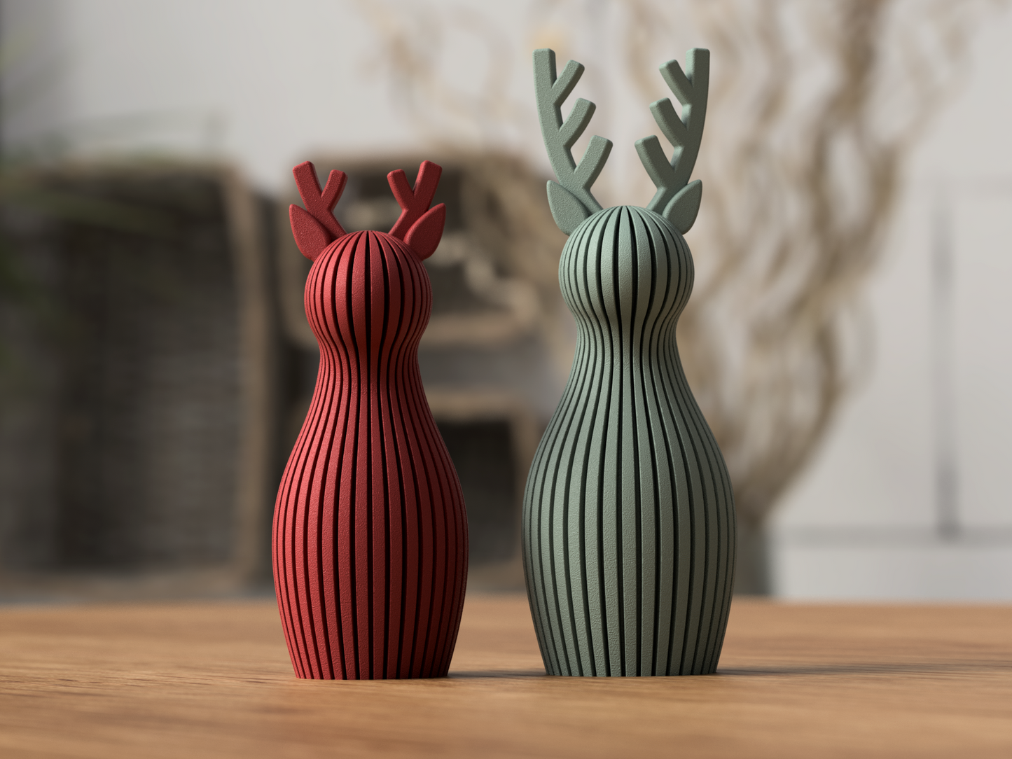 RENNA: Decorazione Natalizia Japandi in PLA