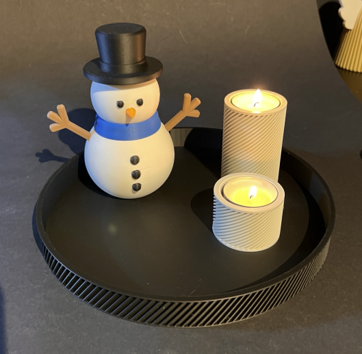 Cerchio: Home Decor Vassoio Rotondo Nero 3D