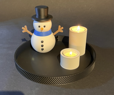 Cerchio: Home Decor Vassoio Rotondo Nero 3D