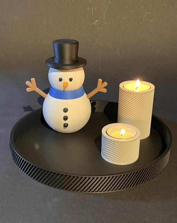 Cerchio: Home Decor Vassoio Rotondo Nero 3D