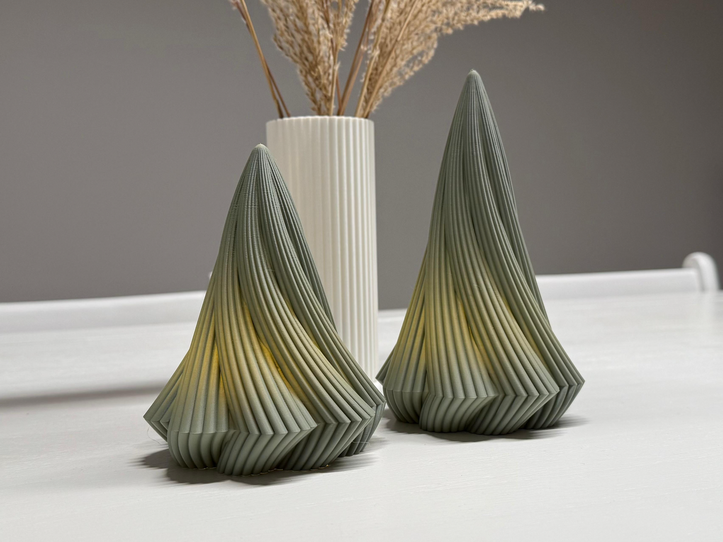 Twisted Trees: Home Decor Alberi Natale Decorativi Geometrici Luminosi Vase Mode