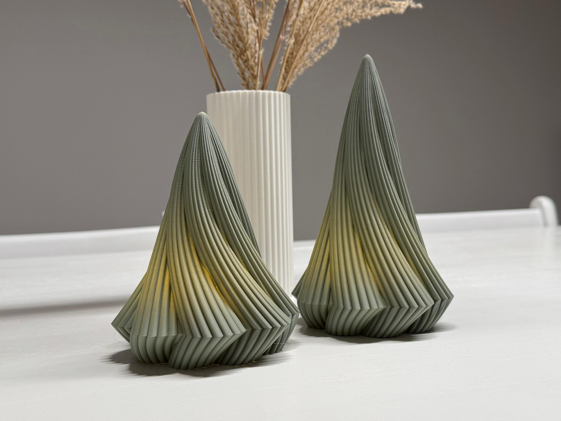 Twisted Trees: Home Decor Alberi Natale Decorativi Geometrici Luminosi Vase Mode