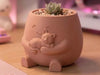 Cleo Home Decor Vaso per Piante con Gatto Abbraccio