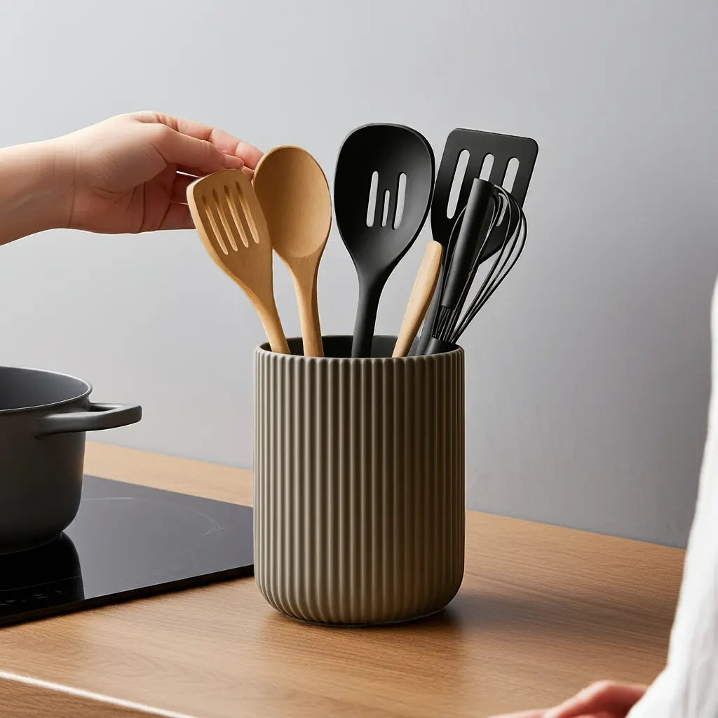 RILIA: Porta Utensili Verticale Scanellato Home Decor DEKO